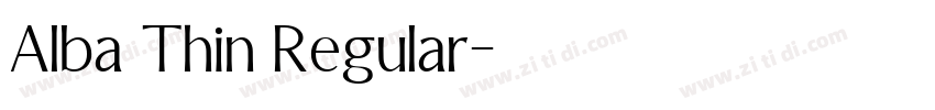 Alba Thin Regular字体转换